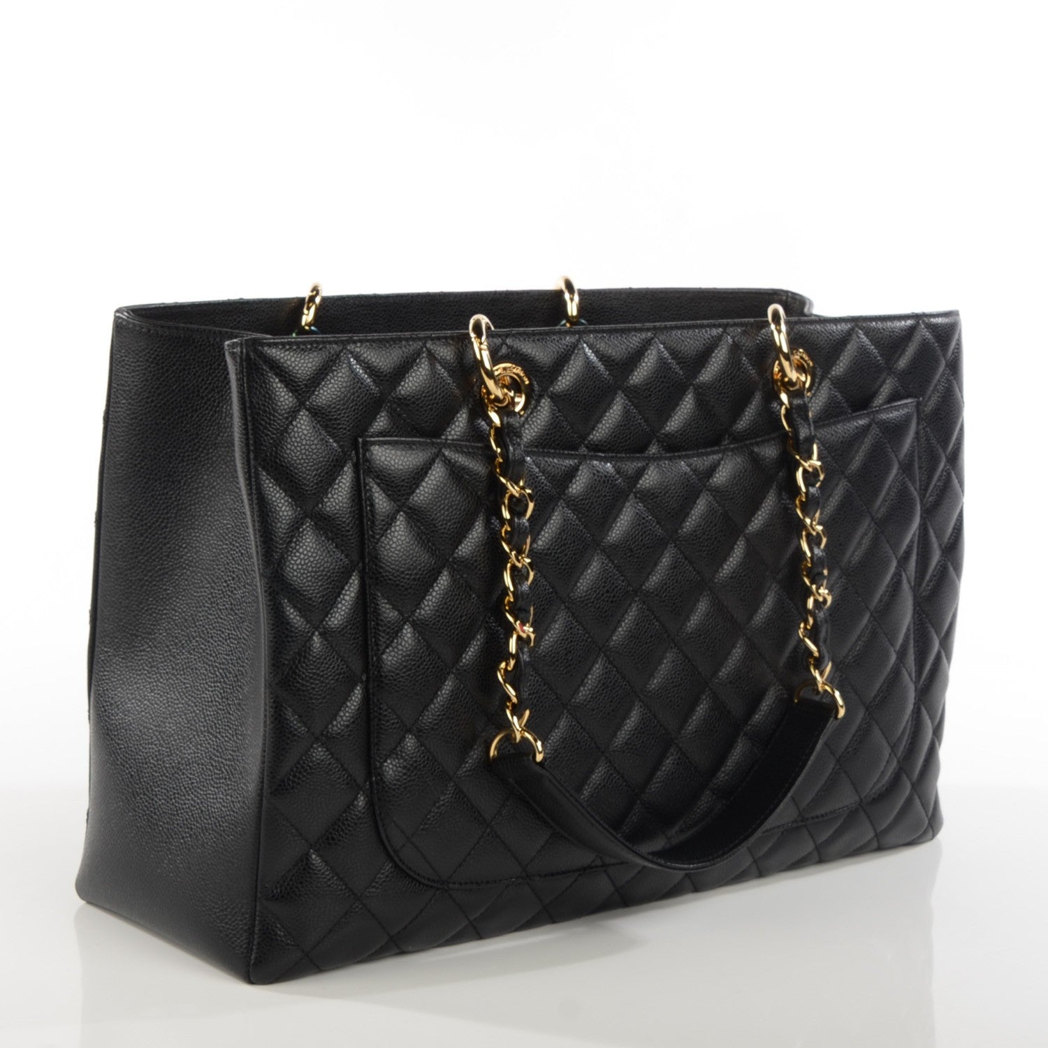 Chanel Caviar Quilted XL Grand Shopping Tote GST Black 3 of 7