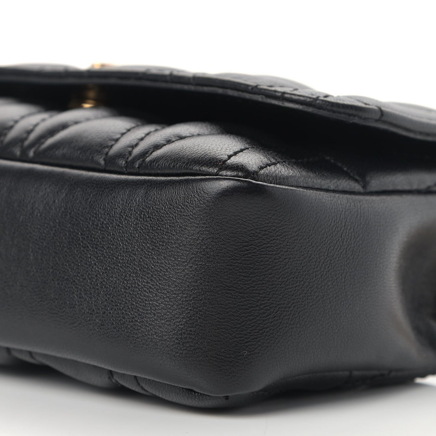 Nappa Quilted Virtus Evening Bag Black