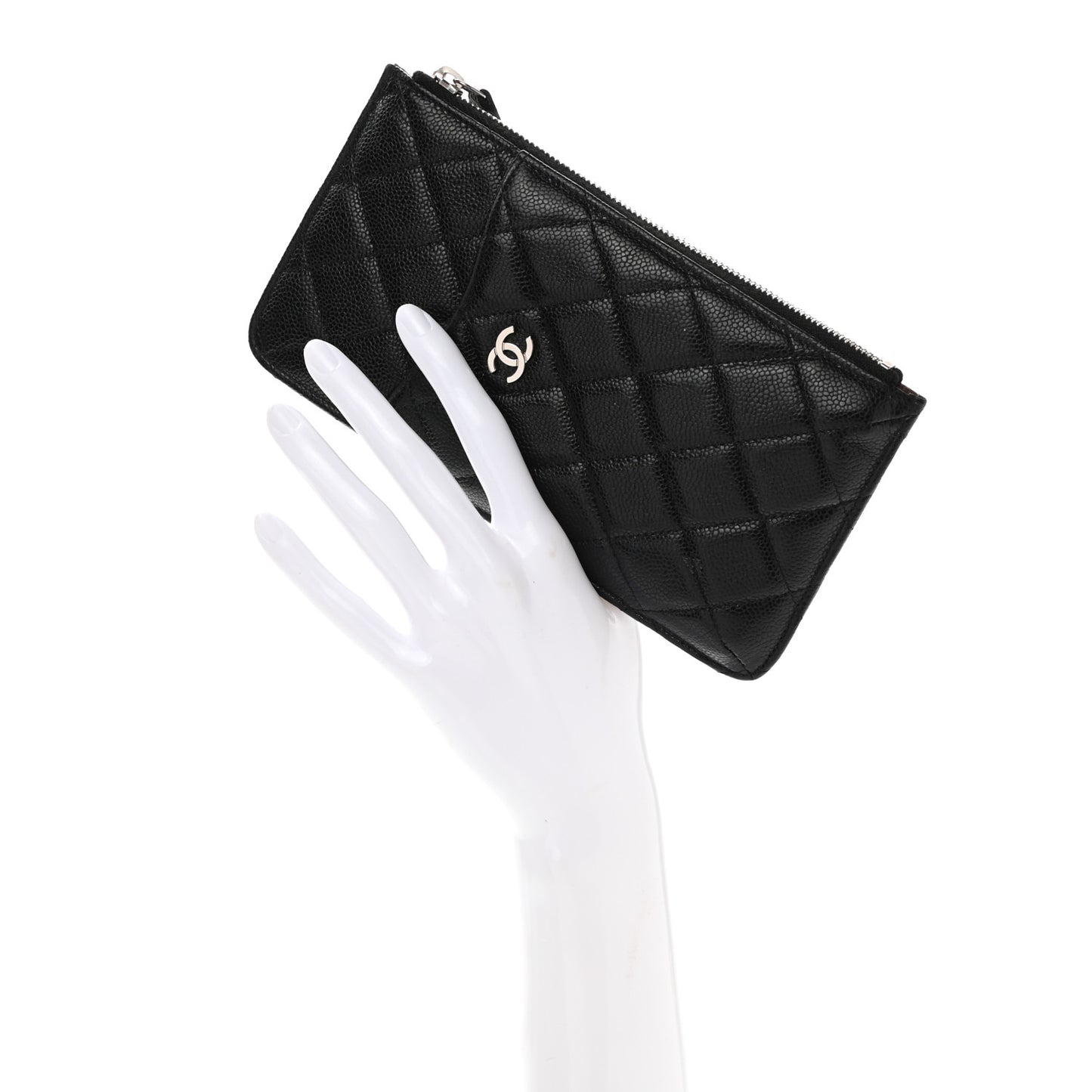 Caviar Quilted Classic iPhone Pouch Black
