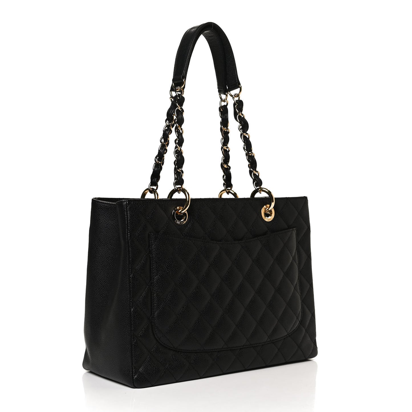 Caviar Quilted Grand Shopping Tote GST Black
