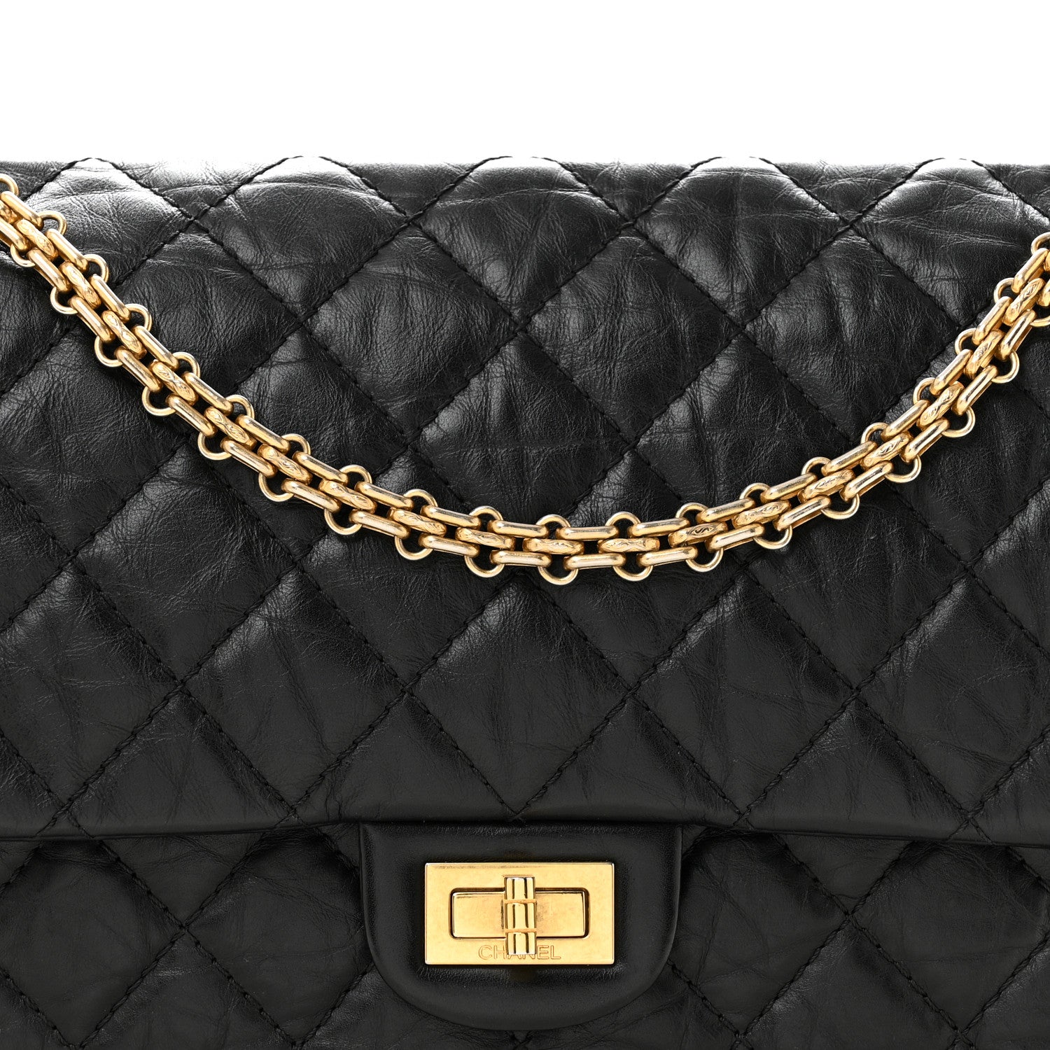 Chanel Aged Calfskin Quilted 2.55 Reissue 226 Flap Black 7 of 10