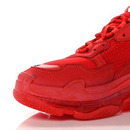 Balenciaga Fabric Mesh Clear Sole Womens Triple S Sneakers 39 Rouge Vif 14 of 15