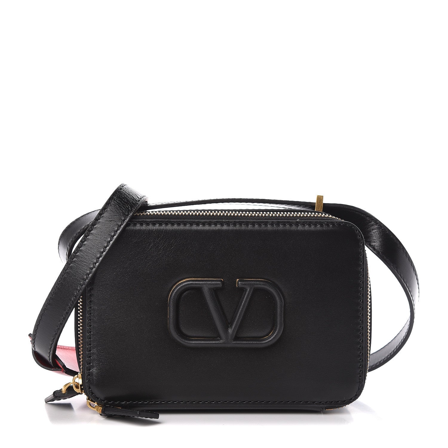 Valentino Garavani Smooth Calfskin VSling Crossbody Bag Black 1 of 9