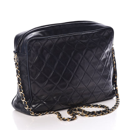 Chanel Lambskin Quilted Tassel Camera Case Navy 3 of 14