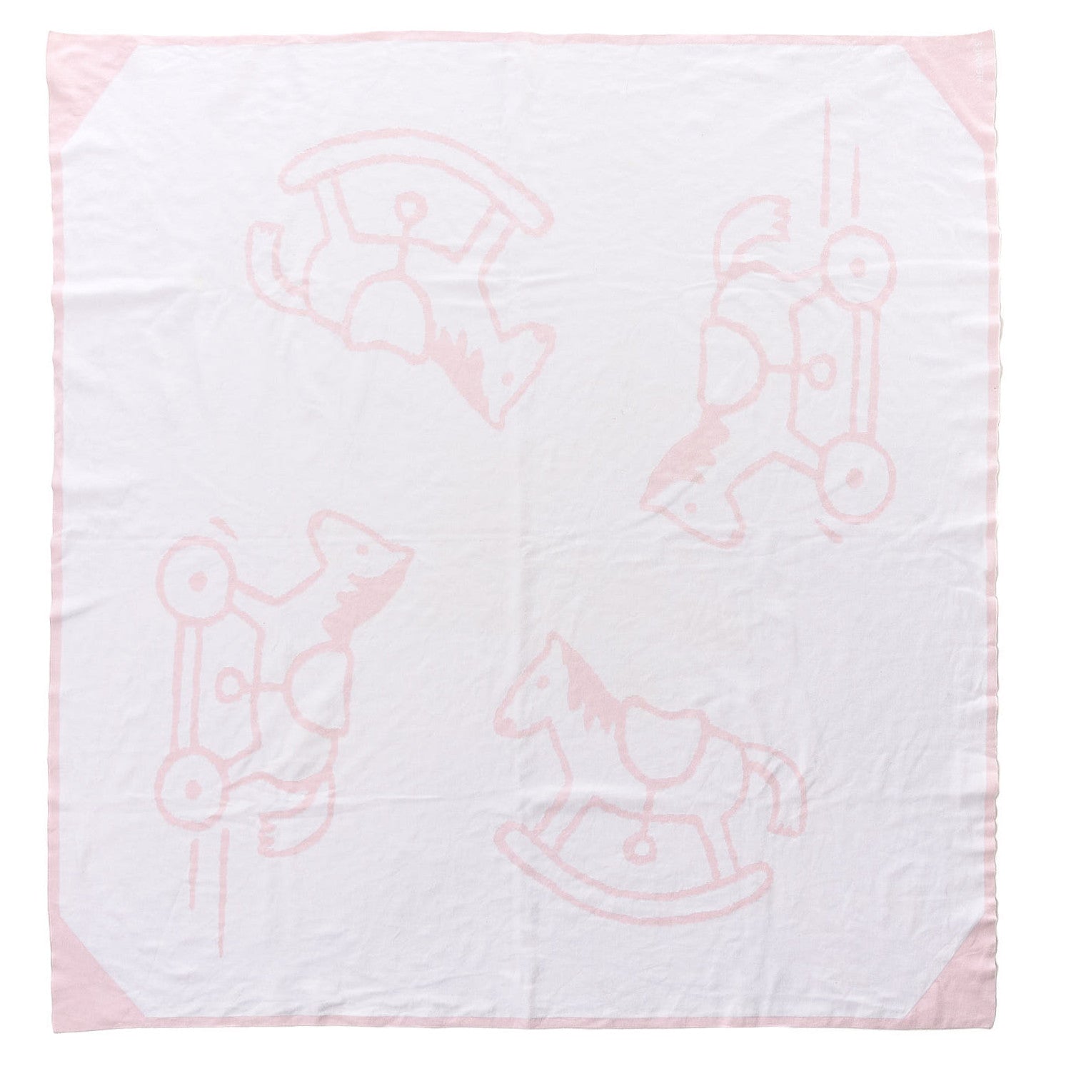 Hermes Cotton Adada Knit Baby Blanket Rose Lilac 1 of 10