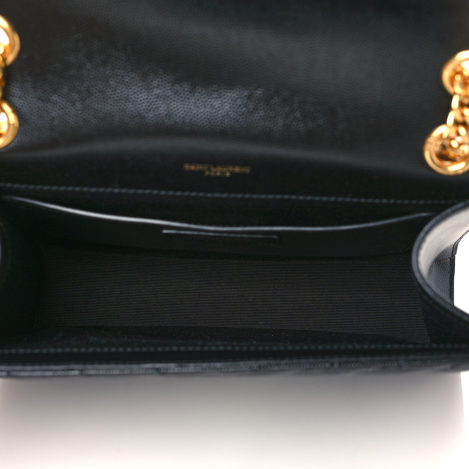 Saint Laurent Grain De Poudre Matelasse Chevron Medium Monogram Satchel Black 5 of 10