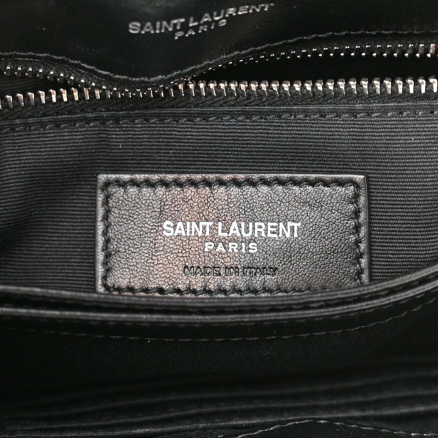 Calfskin Y Quilted Monogram Toy Loulou Crossbody Bag Black