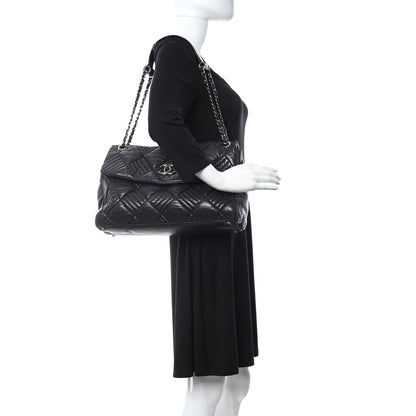 Chanel Lambskin In and Out XL Maxi Flap Black 2 of 10