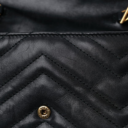 Gucci Calfskin Matelasse Super Mini GG Marmont Shoulder Bag Black 11 of 13