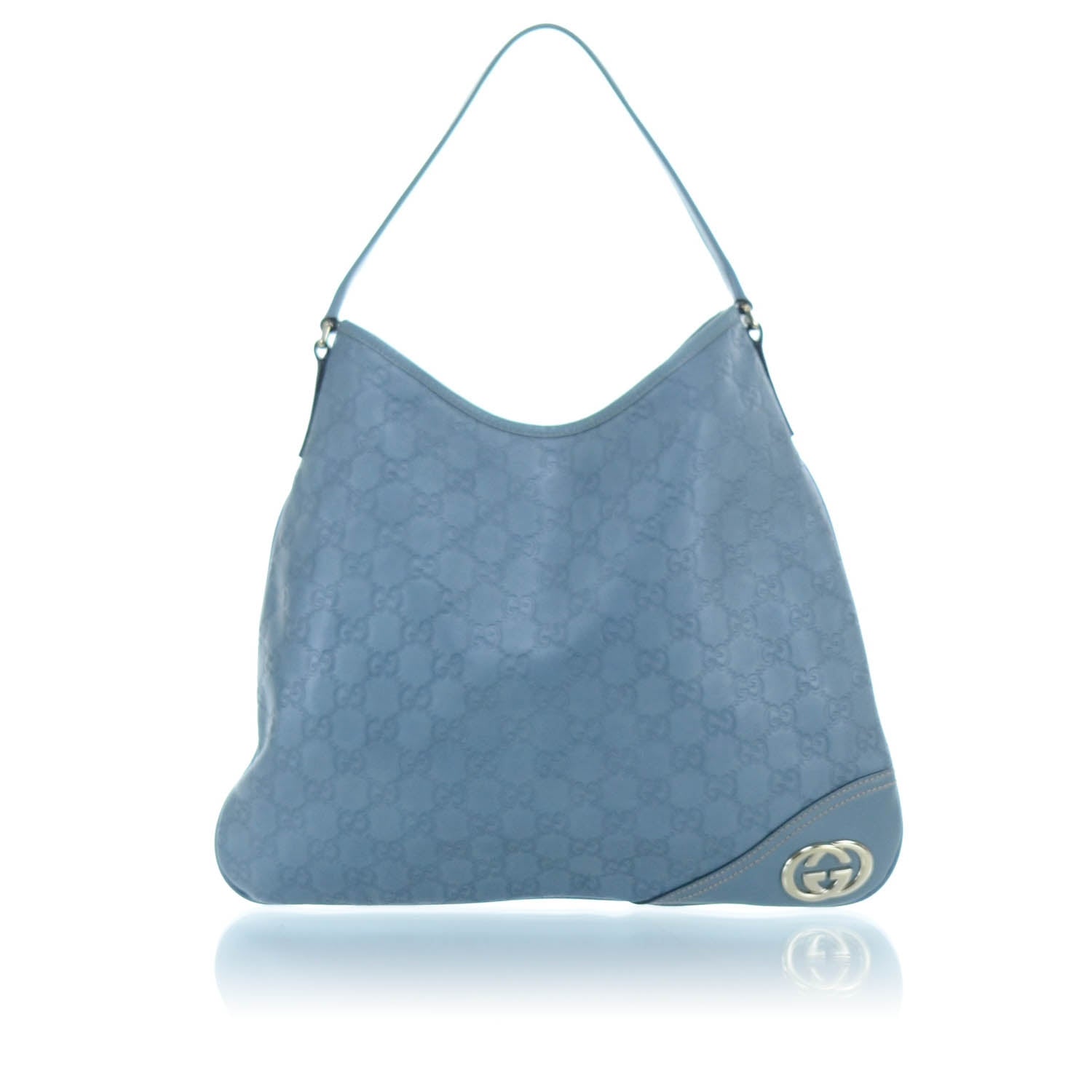 Gucci Guccissima New Britt Hobo Blue 1 of 10
