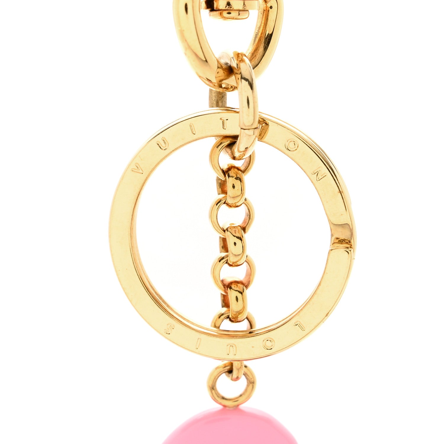 Louis Vuitton Resin Wood Vivienne Trunk VIP Bag Charm Key Holder Pink 3 of 3