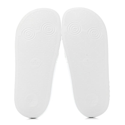 Gucci Rubber GG Monogram Perforated Womens Slide Sandals 35 Great White 4 of 4