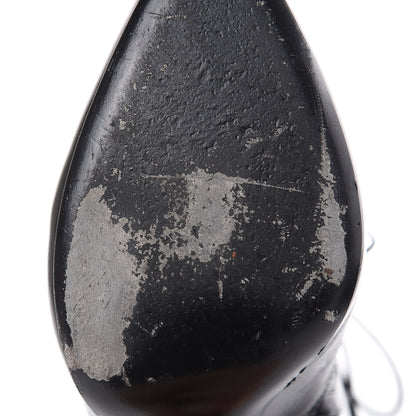 Saint Laurent Shiny Calfskin Fetish Lace Up Ankle Boots 40 Black 6 of 10