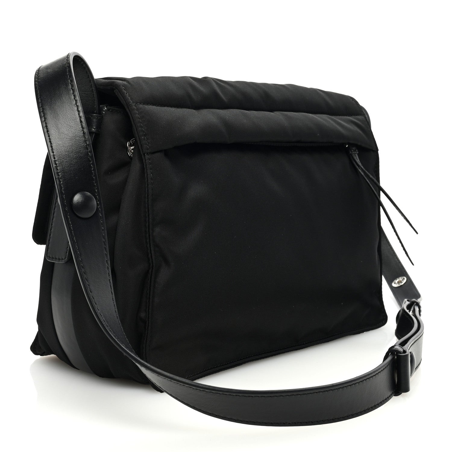Prada Re-Nylon Vitello Padded Small Flap Shoulder Bag Black 3 of 9