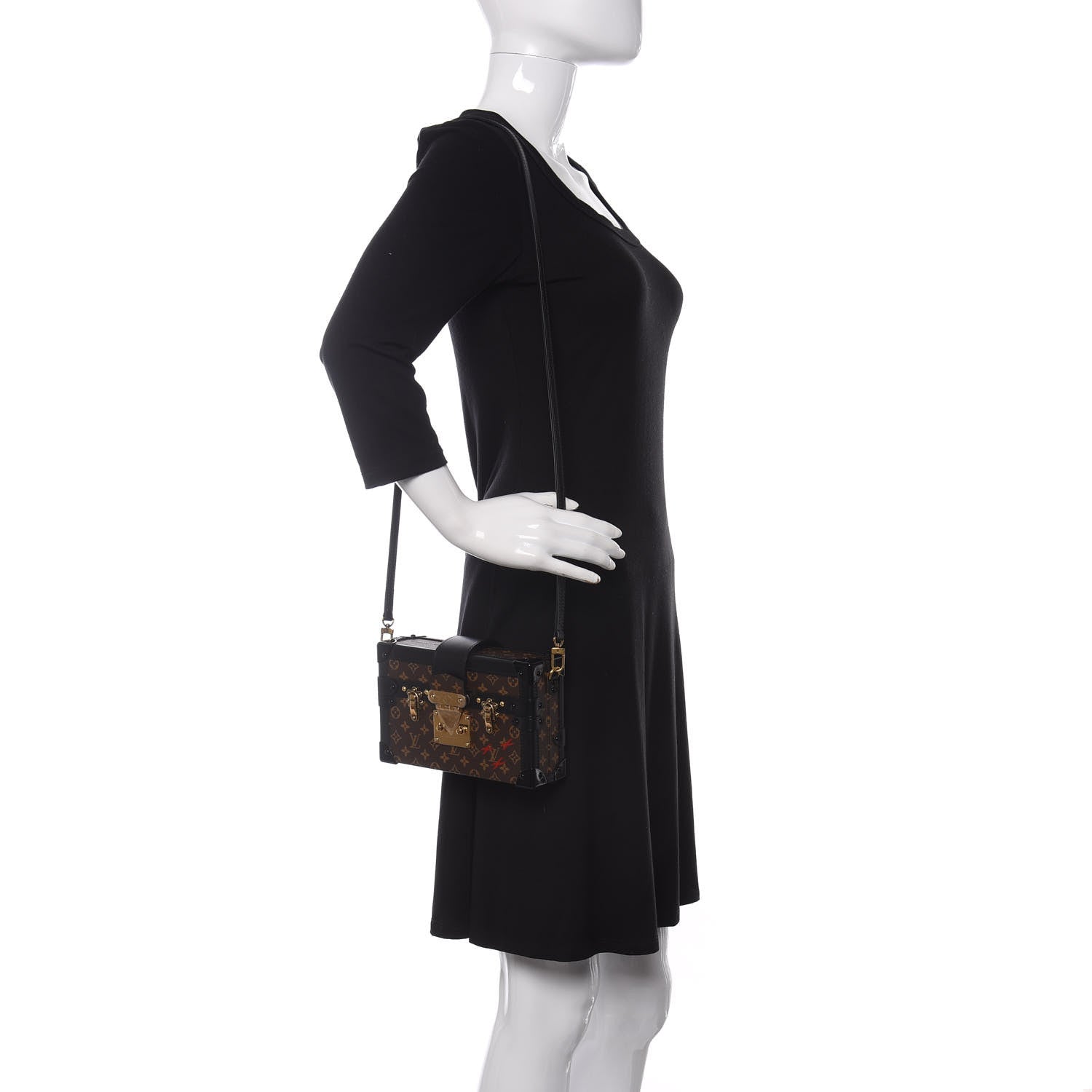 Louis Vuitton Monogram Petite Malle Black 2 of 10