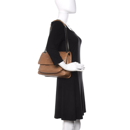 Saint Laurent Crinkled Calfskin Matelasse Monogram Medium Niki Chain Satchel Natural Tan 2 of 12