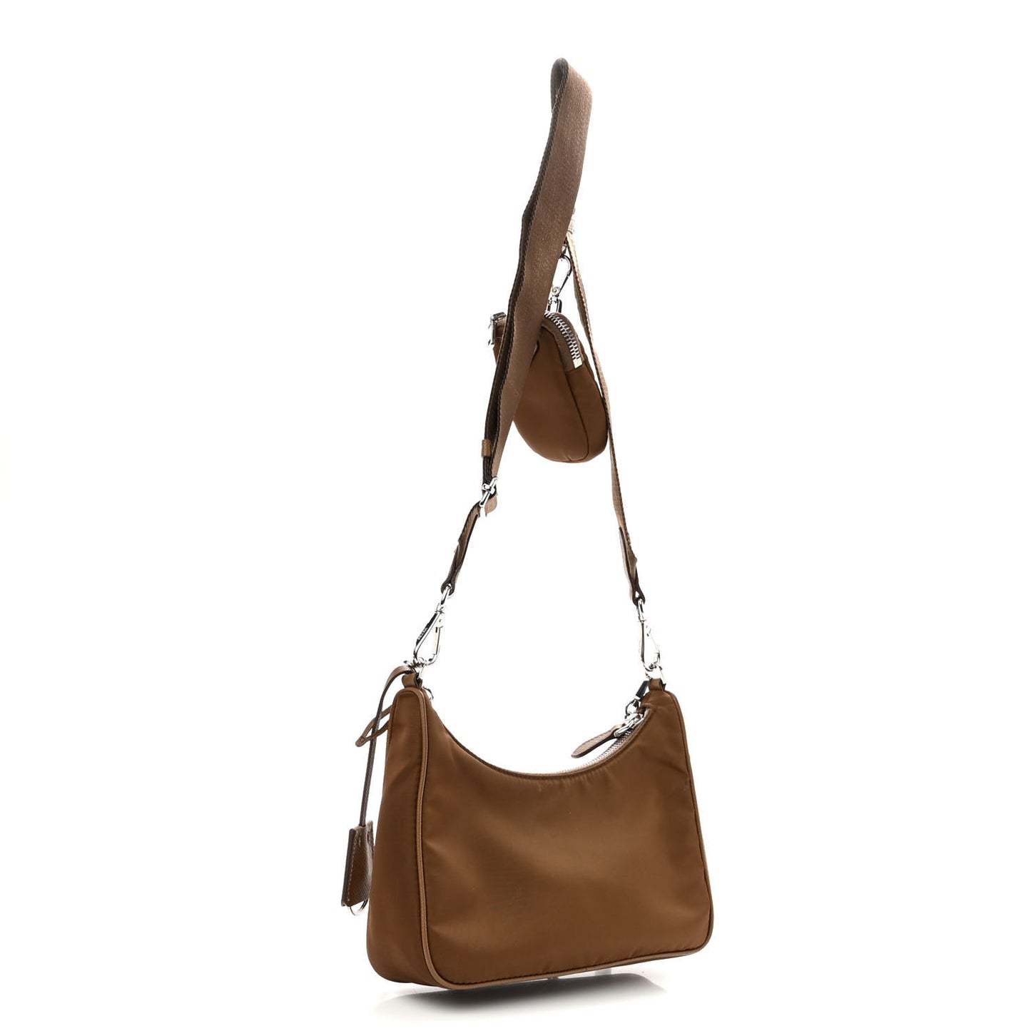 Tessuto Nylon Saffiano Re-Edition 2005 Shoulder Bag Cacao