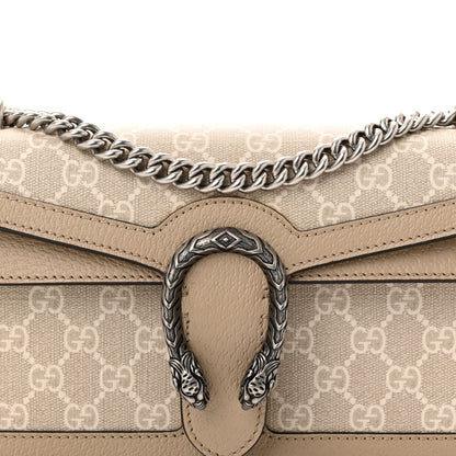 Gucci GG Supreme Monogram Textured Dollar Calfskin Small Rectangular Dionysus Shoulder Bag Beige Mystic White Oatmeal 8 of 11