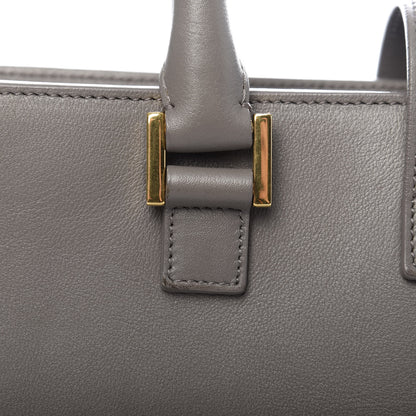 Saint Laurent Smooth Calfskin Medium Monogram Cabas Fog 11 of 12