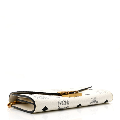 MCM Visetos Large Patricia Wallet On Chain White 3 of 9