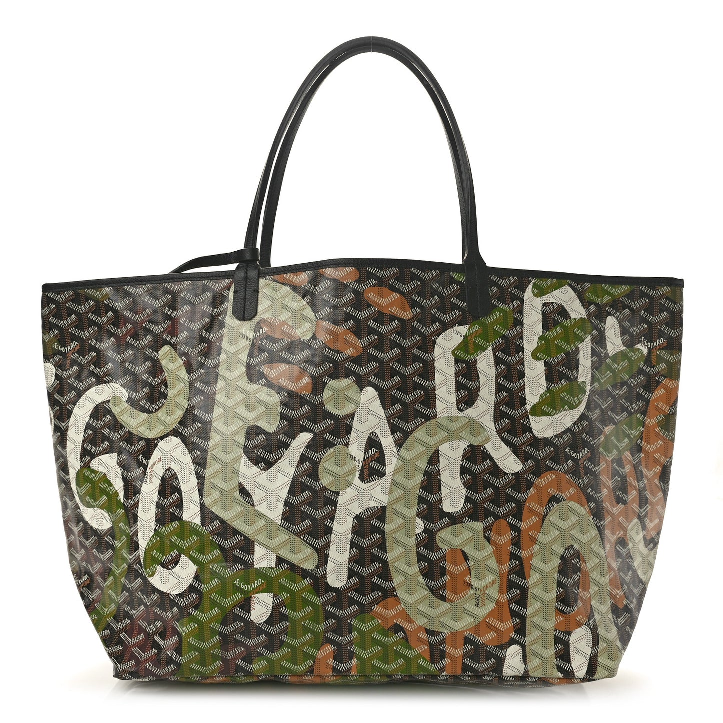 Goyardine Saint Louis Lettres Camouflage PM Black Green