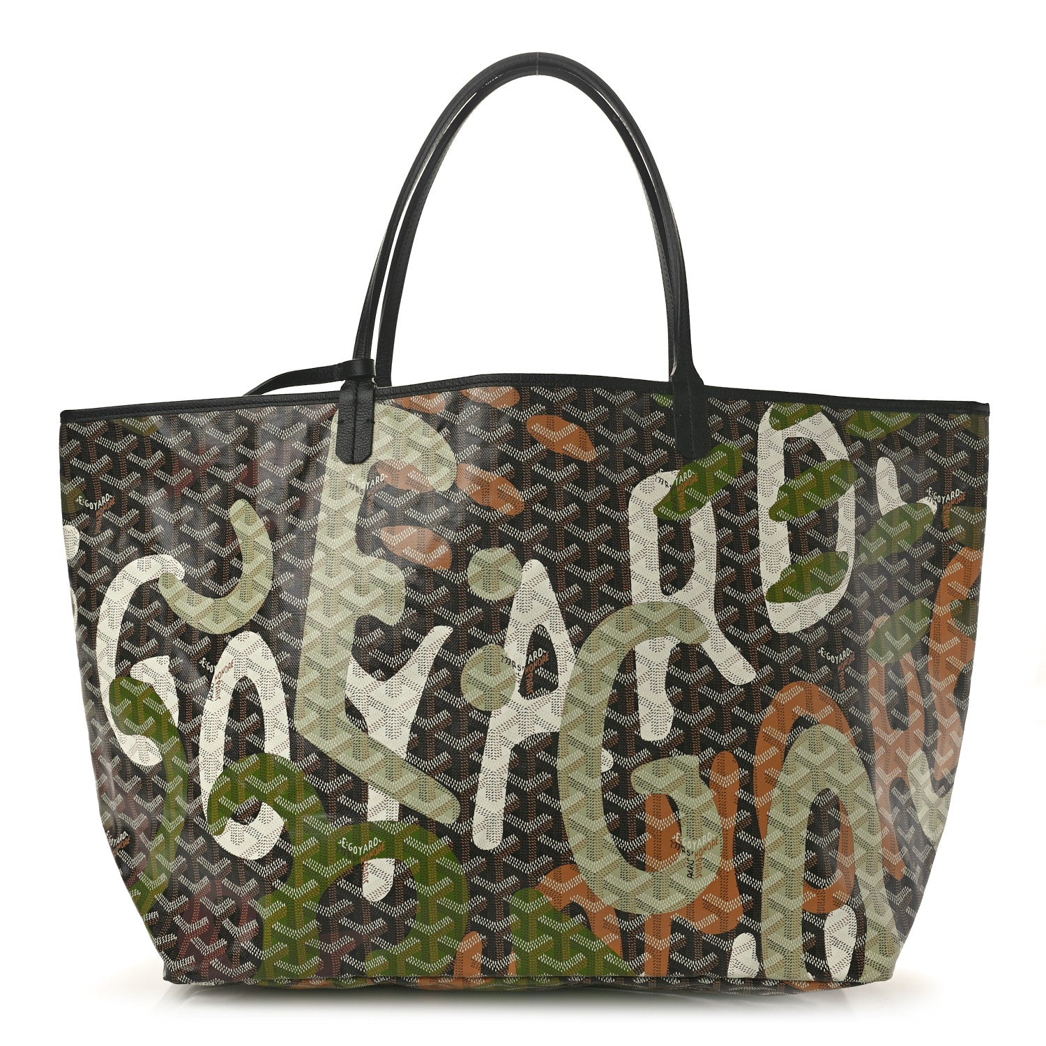 Goyard Goyardine Saint Louis Lettres Camouflage PM Black Green 1 of 11