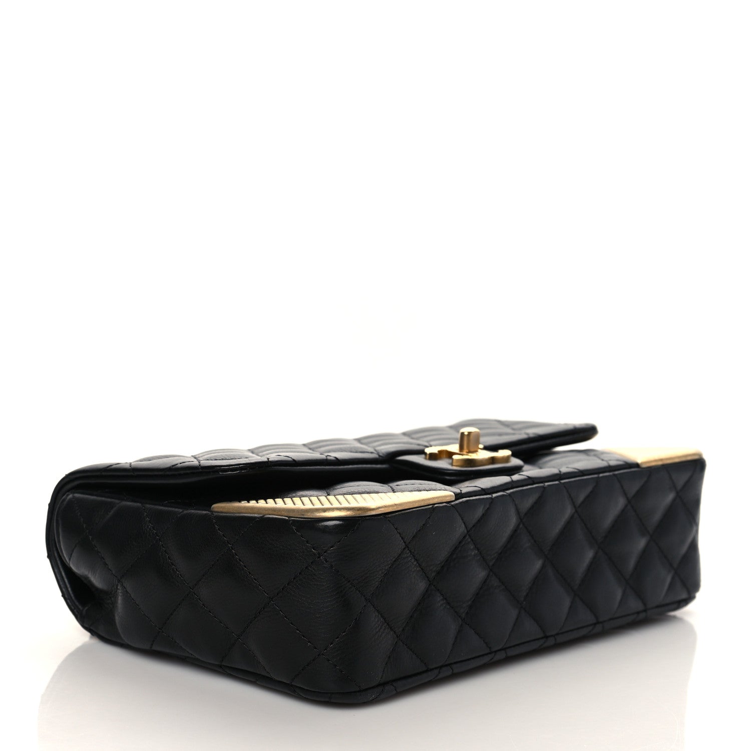 Chanel Calfskin Quilted Rock The Corner Flap Black 4 of 10