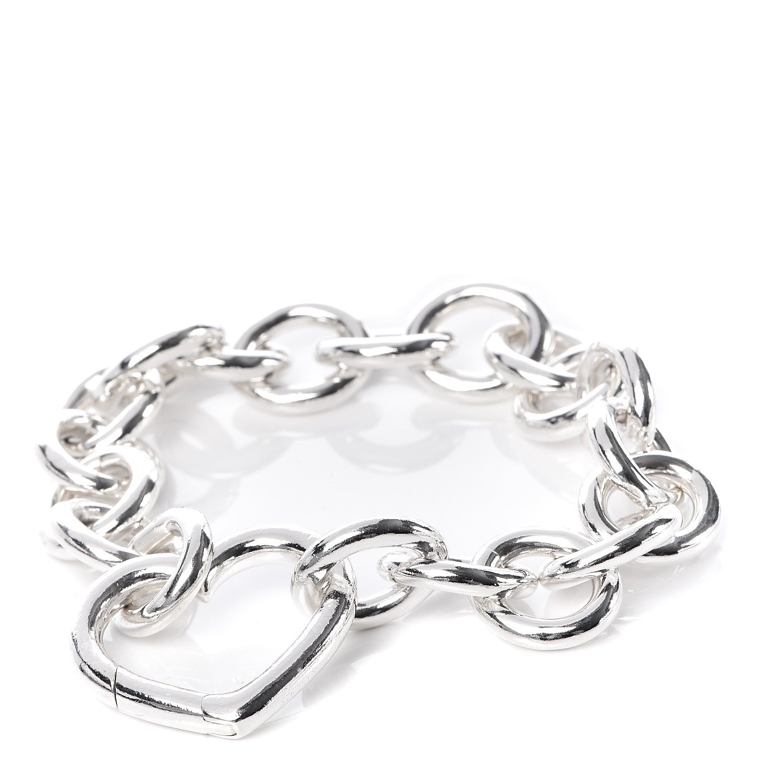 Tiffany Sterling Silver Open Heart Clasp Bracelet 1 of 5