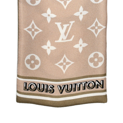 Louis Vuitton Silk Monogram Marbles Classic Bandeau Kaki Beige White 5 of 6
