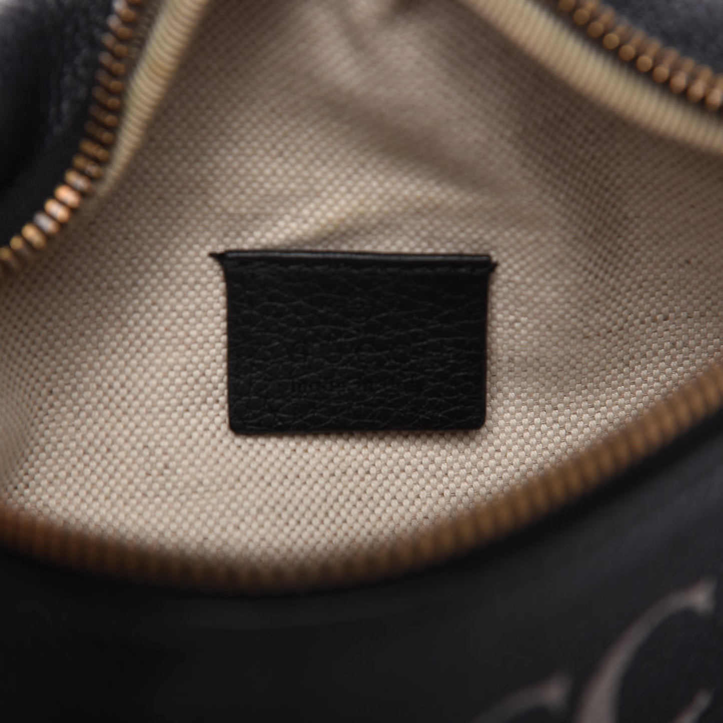 Grained Calfskin Small Logo Belt Bag Black