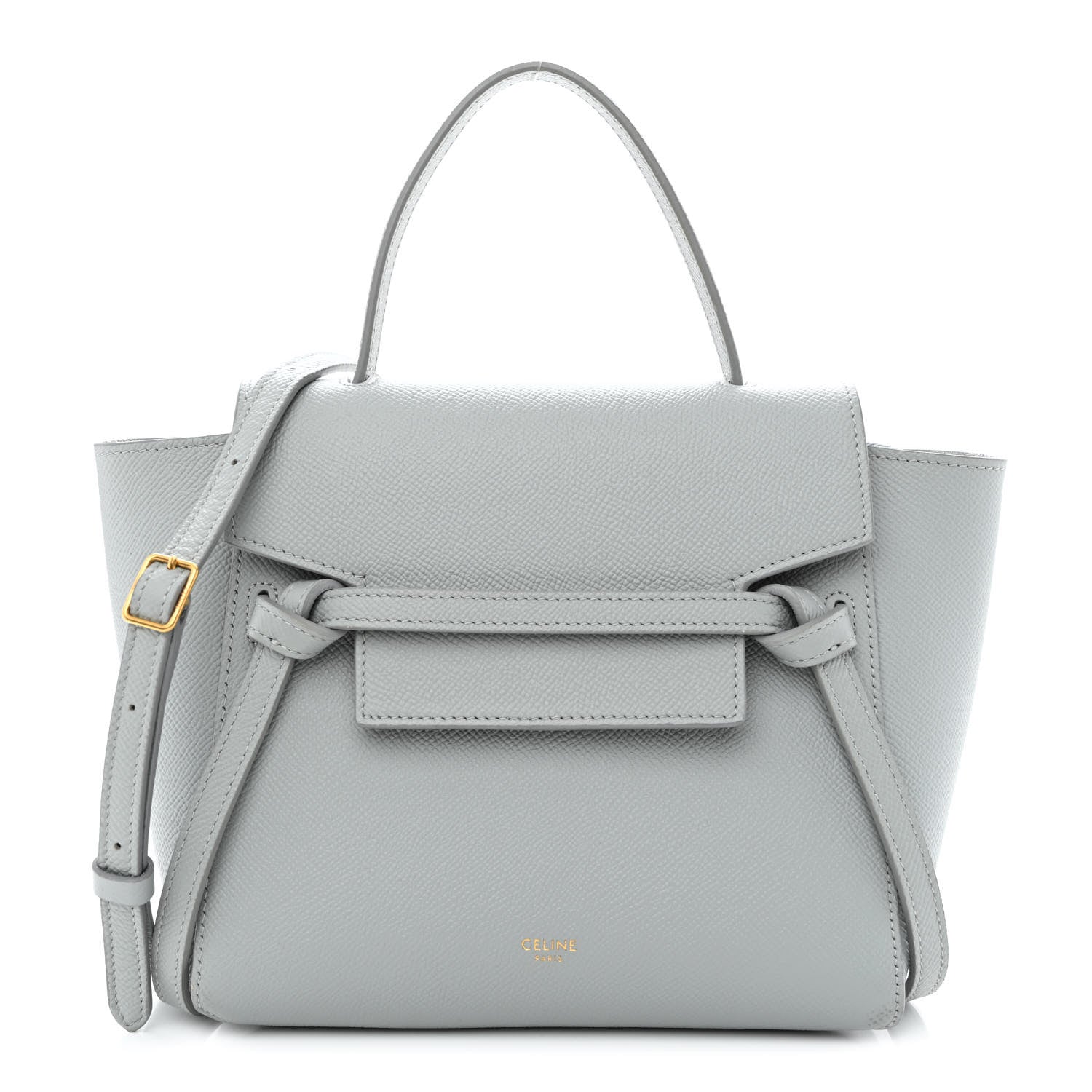 Celine Grained Calfskin Nano Belt Bag Mineral 1 of 10