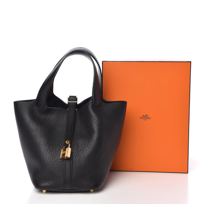 Hermes Taurillon Clemence Picotin Lock 18 PM Black 11 of 11