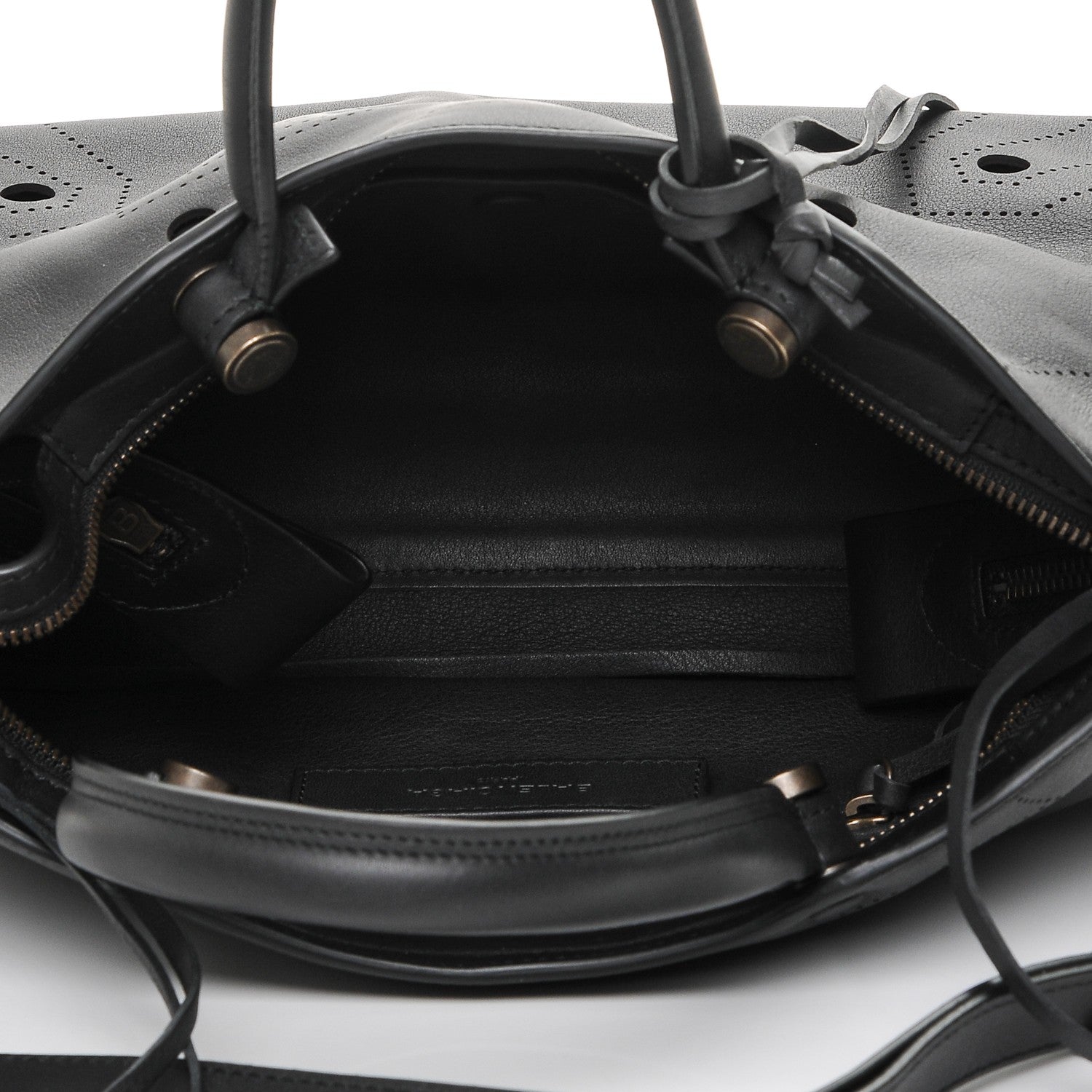 Balenciaga Veau Soyeux Perforated Blackout Hardware S City Black 5 of 7