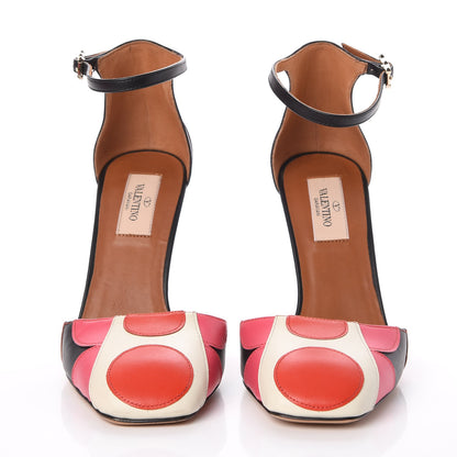 Valentino Garavani Calfskin Carmen Mary Jane 100mm Pumps 37.5 Black Deep Rose 2 of 13