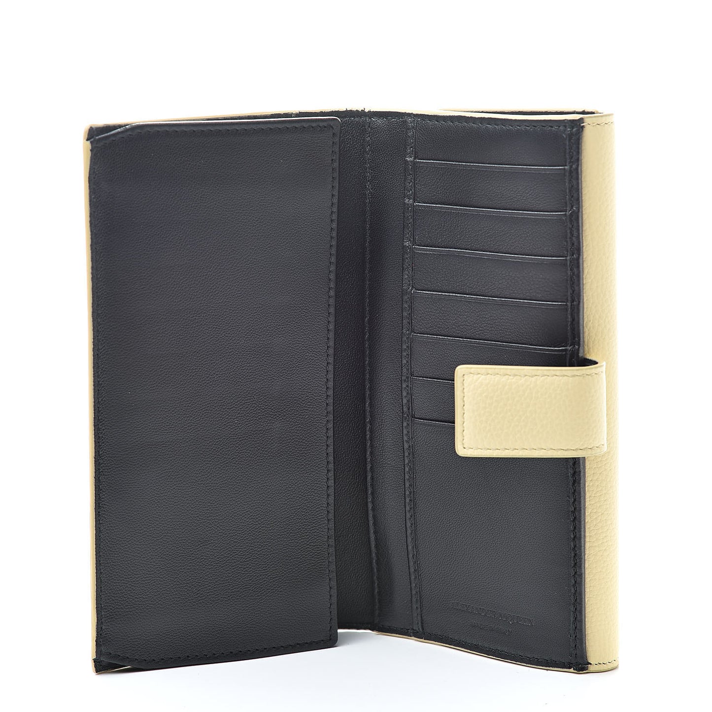 Small Grained Calfskin Skull Continental Wallet Lemon