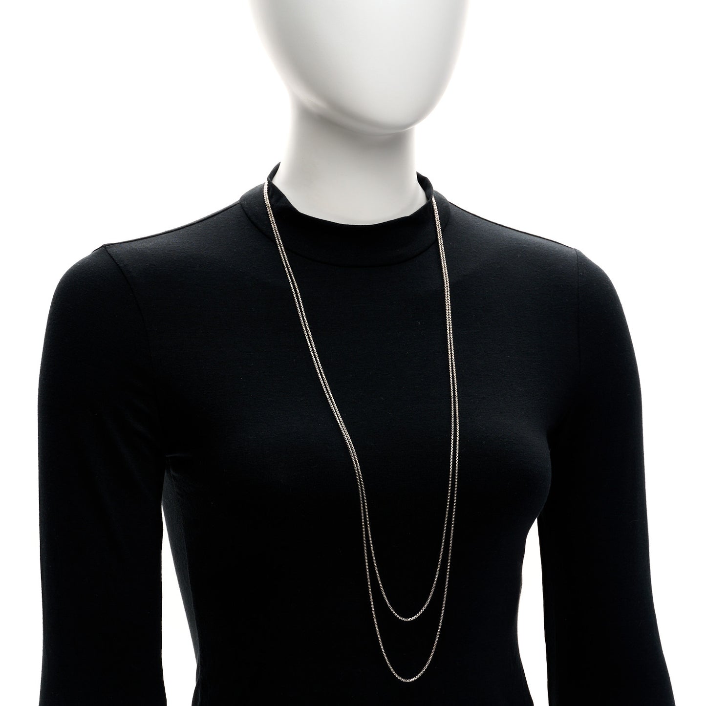 Sterling Silver 14K Yellow Gold 1.7mm Box Chain Necklace 72"