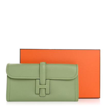 Hermes Evercolor Jige Elan 29 Clutch Vert Criquet 13 of 13