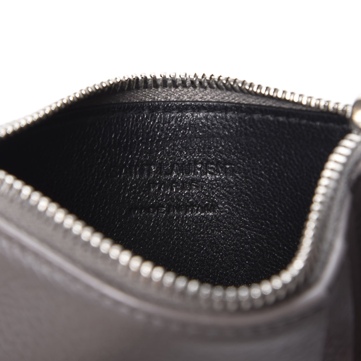 Saint Laurent Grained Calfskin 5 Fragments Zip Pouch Card Holder Earth 8 of 9