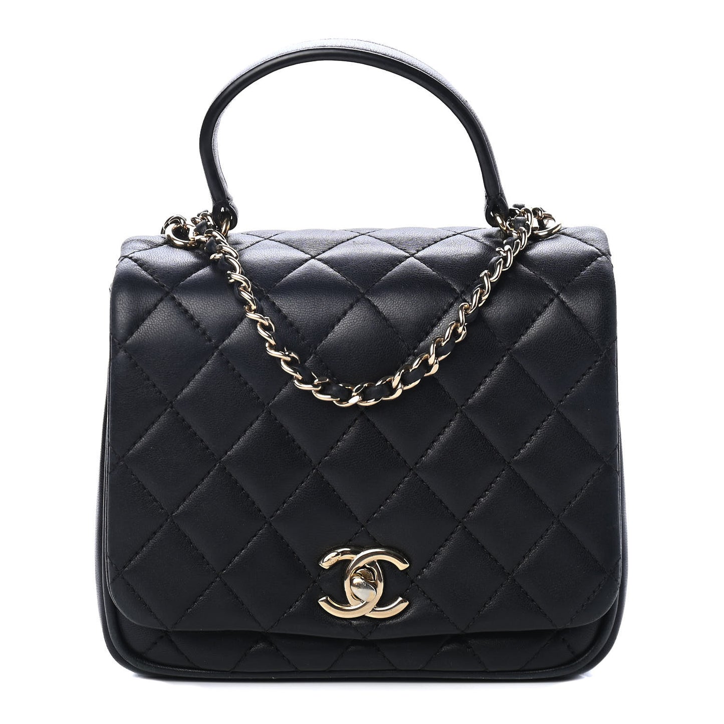 Lambskin Quilted Mini Citizen Chic Flap Black