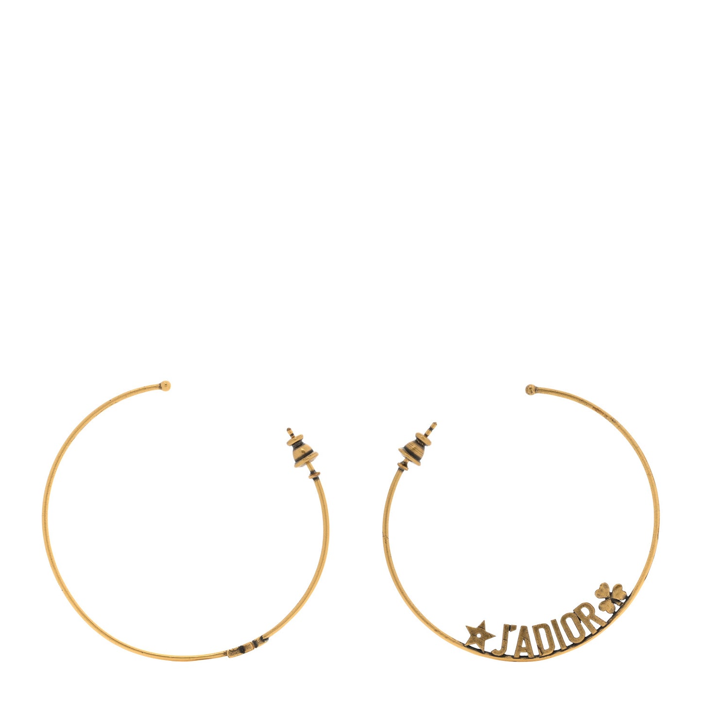 Metal J'Adior Hoop Earrings Aged Gold