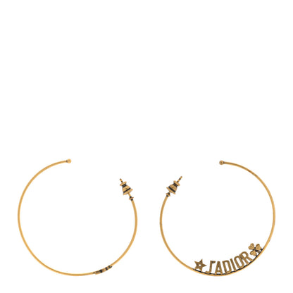 Christian Dior Metal J'Adior Hoop Earrings Aged Gold 1 of 4