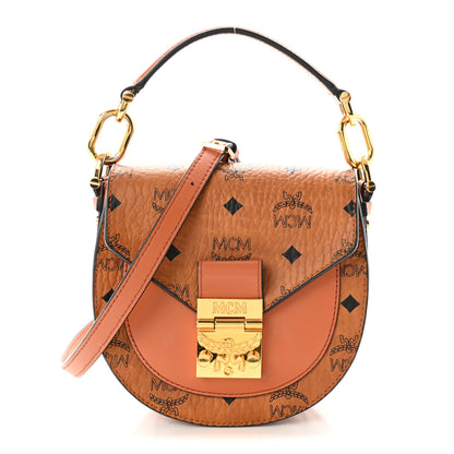 MCM Visetos Small Patricia Saddle Bag Cognac 1 of 9