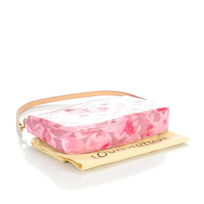 Louis Vuitton Vernis Ikat Pochette Accessories NM Rose Velours 4 of 7