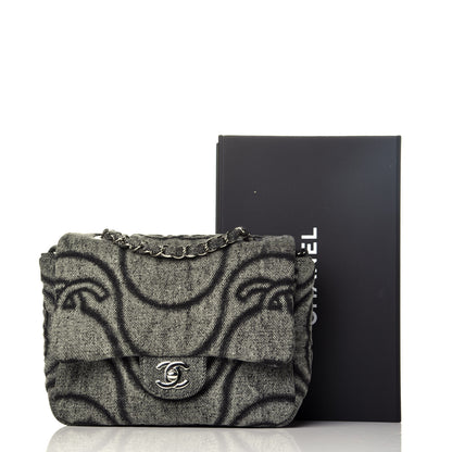 Chanel Denim Embossed CC Logo Print Mini Single Flap Black 10 of 10