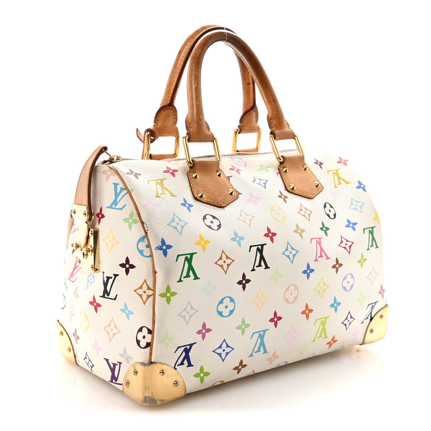 Louis Vuitton Monogram Multicolor Speedy 30 White 2 of 9