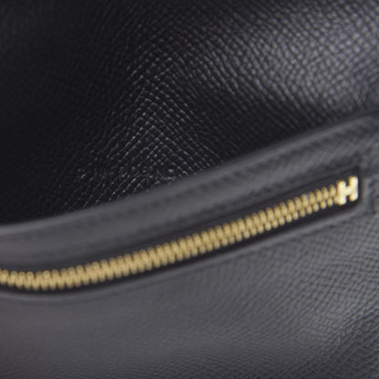 Hermes Epsom Bearn Compact Wallet Black 7 of 7