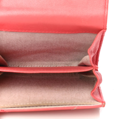 Chanel Lambskin Chevron Quilted Card Holder Pink 5 of 19