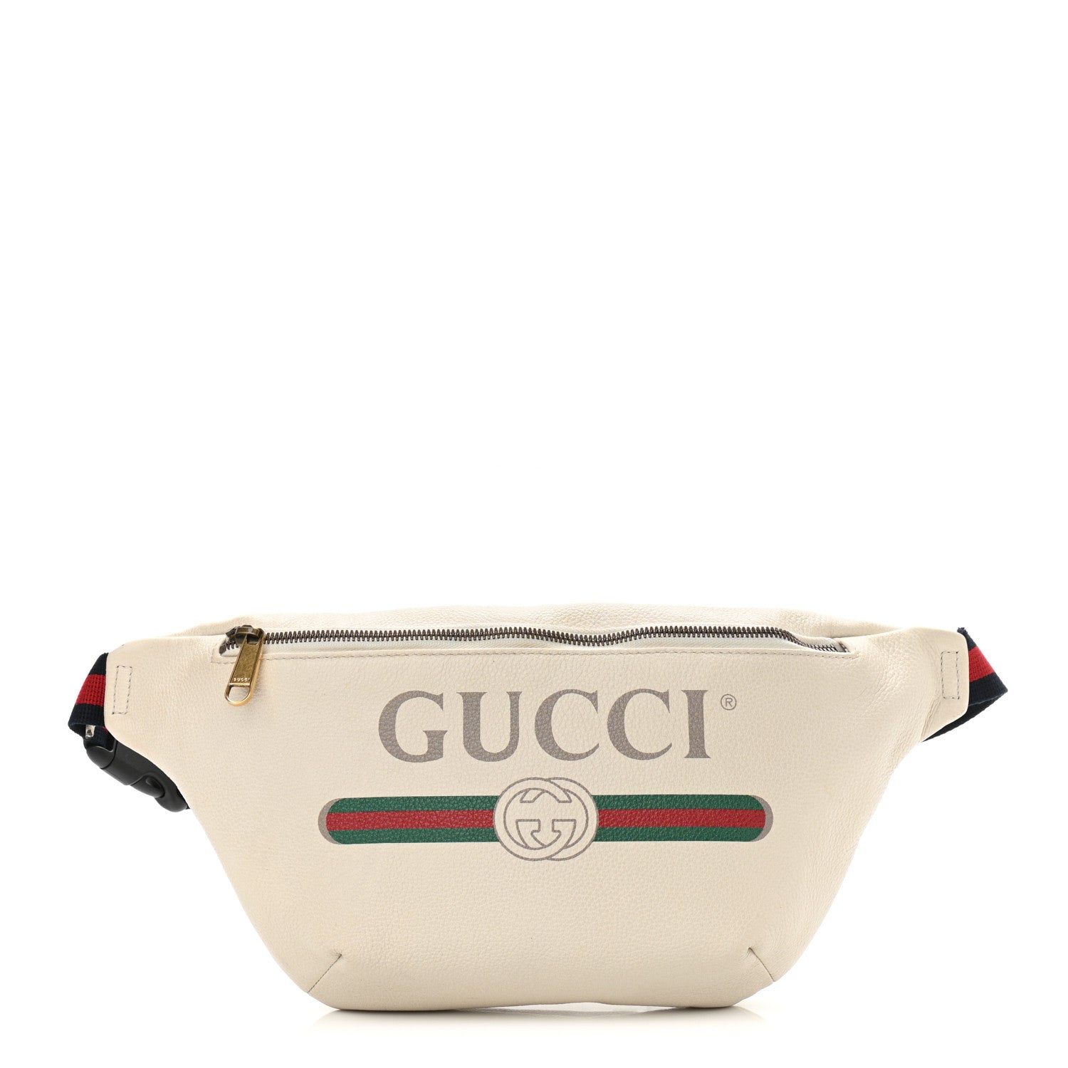Gucci Grained Calfskin Logo Belt Bag White 1 of 10