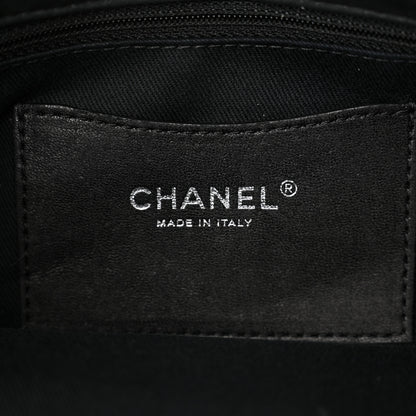 Chanel Iridescent Calfskin Stitched Just Mademoiselle Bowling Bag Black 6 of 14