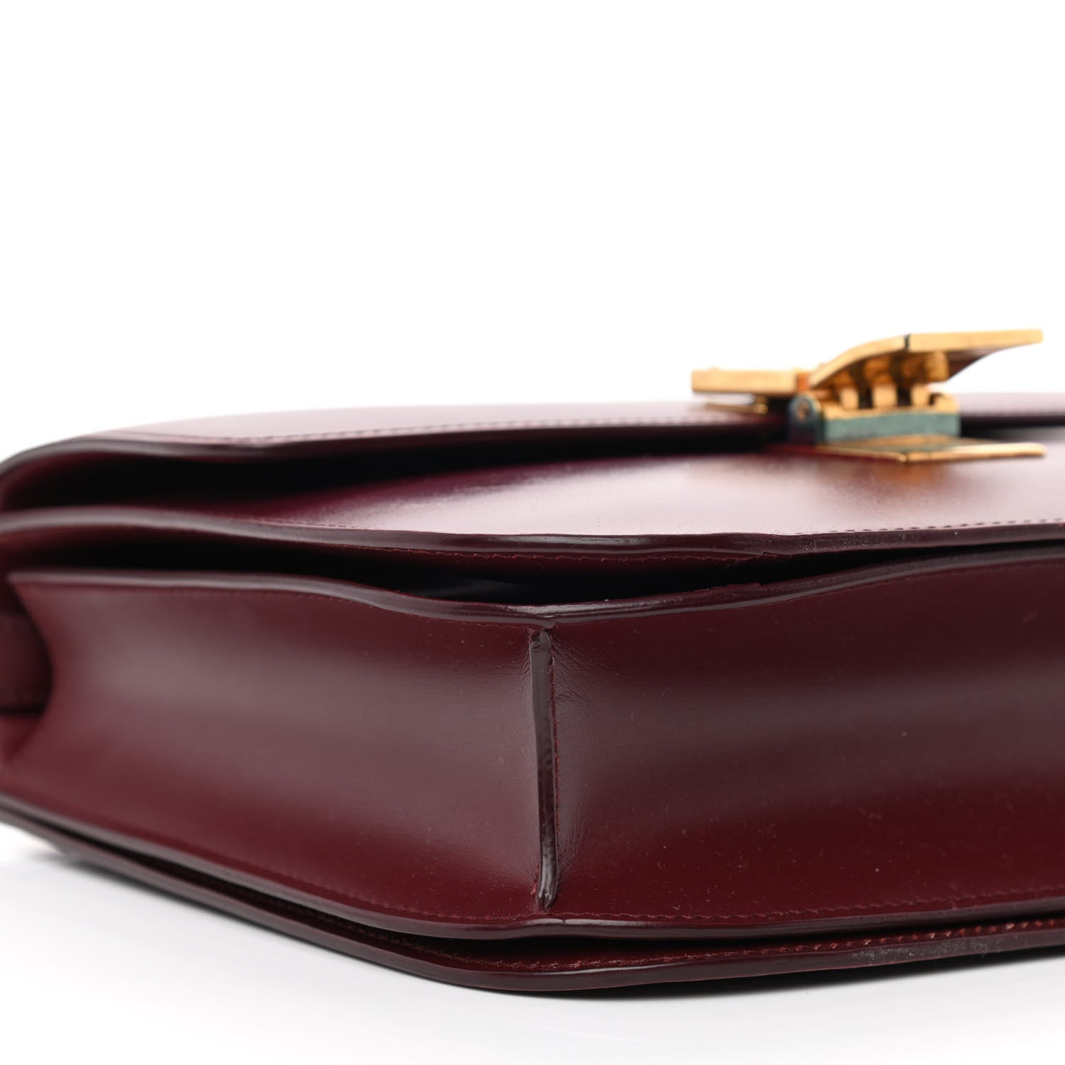 Celine Box Calfskin Medium Classic Box Flap Bag Burgundy 9 of 15